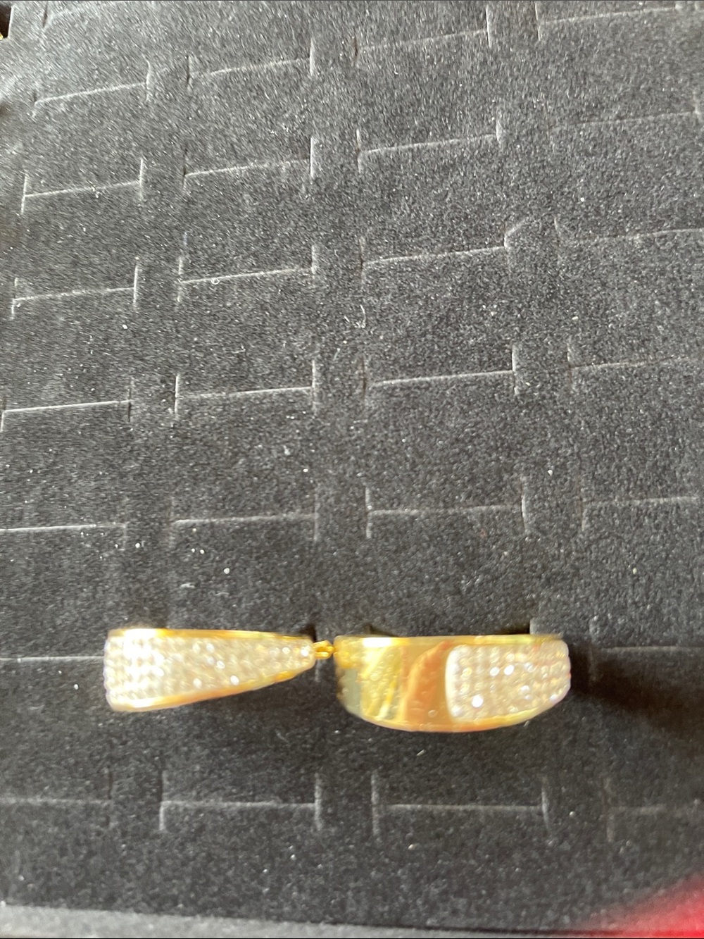 Inside out Gold-Tone Pavé Hinge Hoop Earrings - Women Jewelry